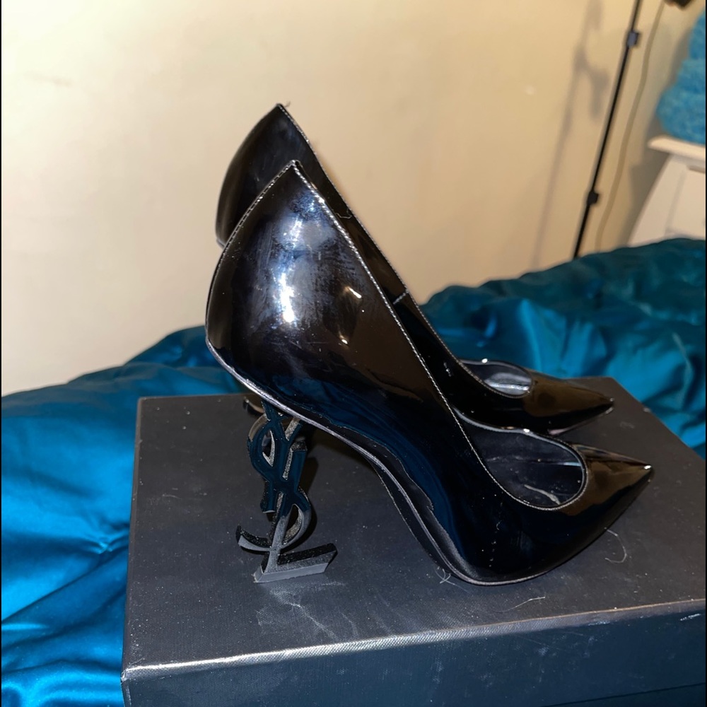 YSL HEELS BLACK
